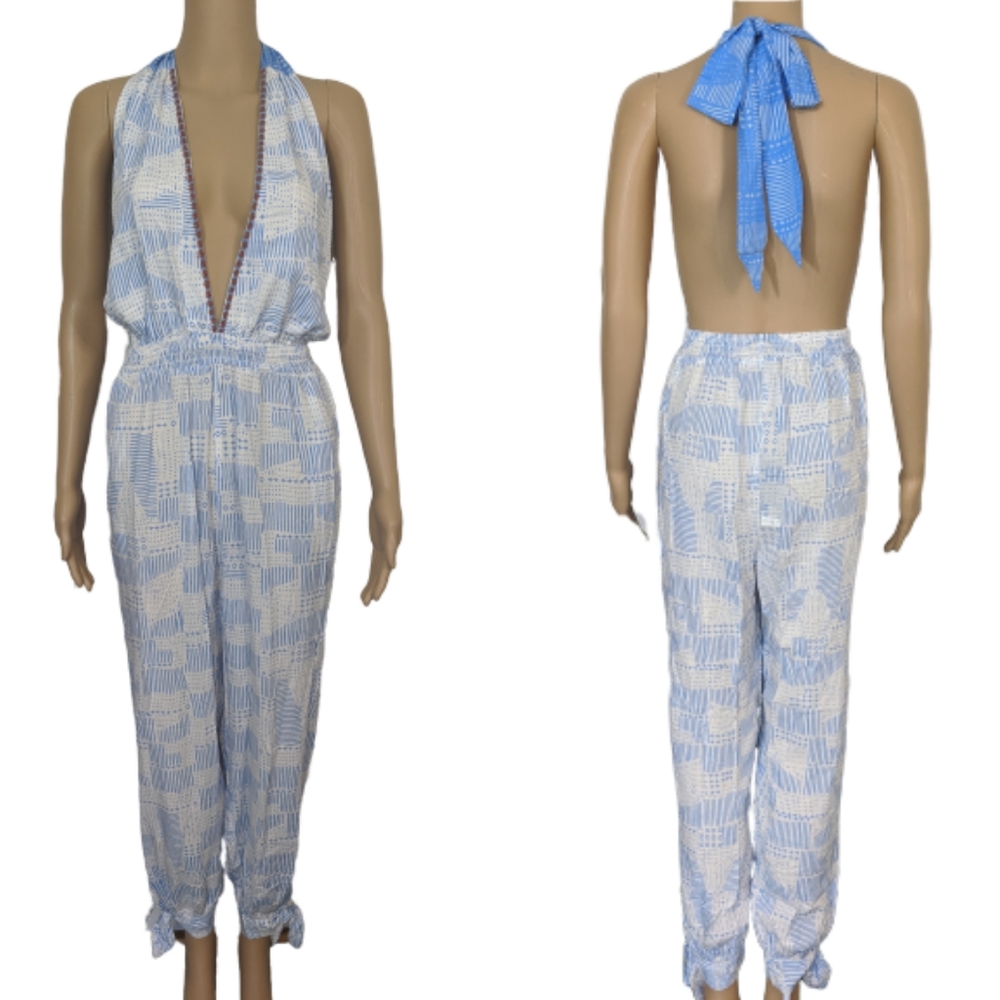 Dolce Vita Pants Romper Open Back Halter Top